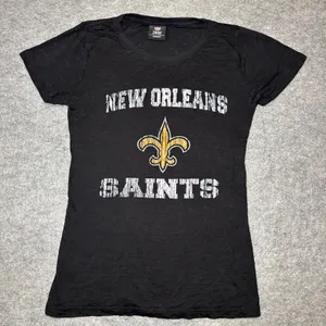 NFL TEAM APPAREL Women L Black Graphic Tee thumbnail 1