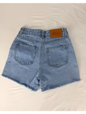 Princess Polly Womens Light Wash Denim High-Waisted Frayed Hem Shorts Size 2 thumbnail 3