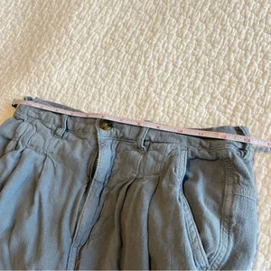 ✨ We the‎ Free Faded Love Linen Blend High-Rise Pleated Front Pants Wave Blue 27 thumbnail 11