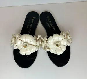 KATE SPADE New York Women's Jaylee Size 7 Cream Floral Flip Flop Sandals NWOB thumbnail 3