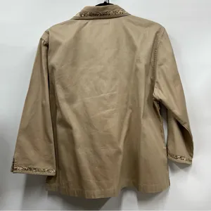 Dressbarn xl safari Animal Print ButtonUp embroidered beaded top jacket cardigan thumbnail 7