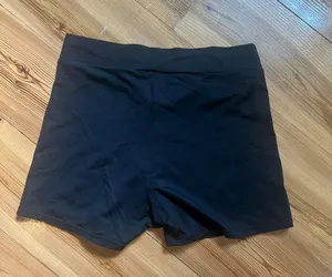Black motion wear spandex biker shorts thumbnail 2