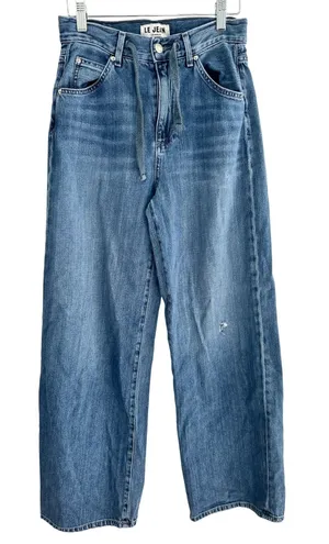 Le Jean Los Angeles Wide Leg Drawstring Jeans Size 25 Made in USA Denim thumbnail 1