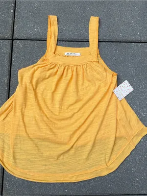 Free People We The Free Poppy Gold Tank Top XS NWT Boho thumbnail 6