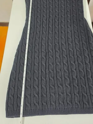 Hollister Cable Knit Long Sleeve Sweater Mini Dress - Black - Women's Size M thumbnail 7