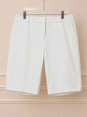Talbots White Bermuda Shorts Size 10 Classic Chino Preppy Nantucket Coastal Chic thumbnail 2
