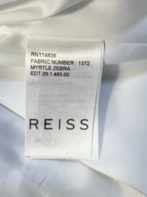 💥REISS Black White Zebra Fit & Flare V Neck Mini Dress Pockets Sz 2 💛 thumbnail 12