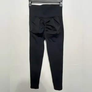Black Seamless Scrunch Leggings women’s Size S | High Waist | (A178)&✨ thumbnail 3