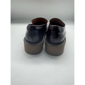Nordstrom Notorie Burgundy Leather Chunky Platform Loafers Size 8.5 thumbnail 6