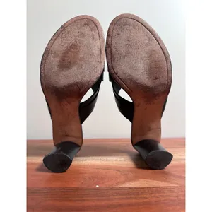 Cole Haan Country Slide Sandals Womens 7.5 Black Leather Block Heel Minimalist thumbnail 8