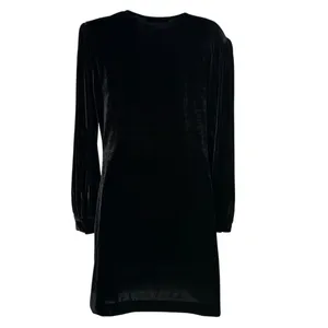 Zara Black Velvet babydoll Dress size L thumbnail 3