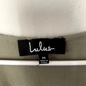 Lulus maxi dress sage green rayon wraparound style‎ lining v-neck summer pocket thumbnail 3