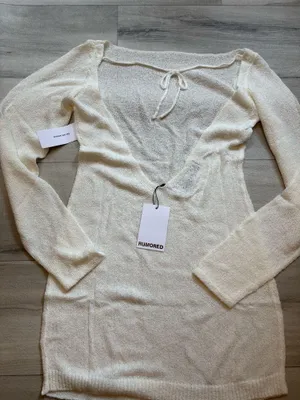 Rumored "Sweet Talker" Open Back Knit Mini Dress large thumbnail 4