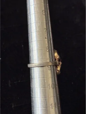 Vintage Joseph Esposito 14k GEP Purple Marquis Crystal Ring thumbnail 6