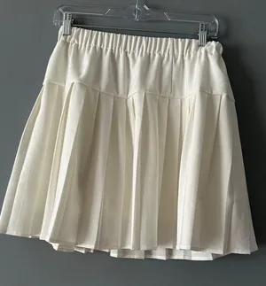 Urban CoCo Womens L Ivory Pleated Mini Skirt Tennis Preppy Coquette Academia thumbnail 1