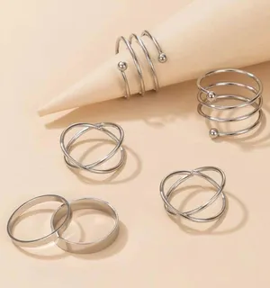 Boutique Cross Decor /fashion ring 6Pcs thumbnail 4