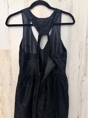 Altar’d State Black Lace Fit & Flare Cutout Party Dress Large thumbnail 4