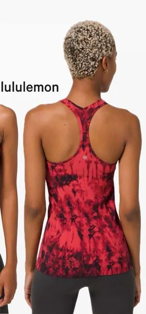 LULULEMON Cool Racerback II Nulu *Game Day in Game Day Red Black Multi Sz. 4 thumbnail 1
