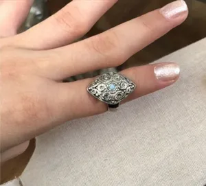 Turquoise Boho Ring 7.8 thumbnail 1