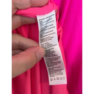 Good American Hot Pink Neon Dress Size‎ 8 Ruched Side Slit Spaghetti Strap NEW thumbnail 5