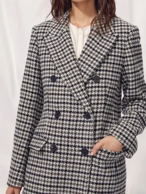 ARITZIA WILFRED KERR WOOL COAT Houndstooth thumbnail 1