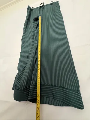 GapBody Satin PJ Pant M Green Stripe Pajama Pants Elastic Drawstring NWT(A911) thumbnail 6