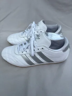adidas Taekwondo Lace Low Top Sneakers Cloud White/Silver Metallic/Gum JS1192 thumbnail 7