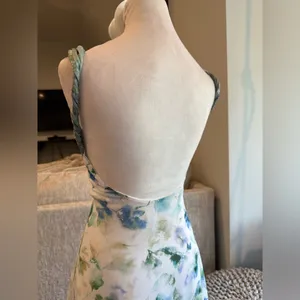 Tiger Mist White and Blue Bodycon Mini Dress thumbnail 5