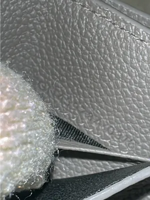 Saint Laurent Pebbled Leather Card Case in Taupe Gray thumbnail 14