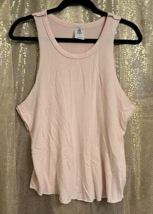 Free People We The Free Light Pink Stretchy Cozy Stretchy Rayon Tank Top Small thumbnail 1