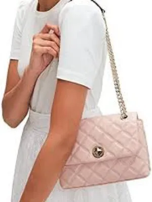 kate spade Quilted Shoulder Bag in Blush Pink with Gold Chain thumbnail 1