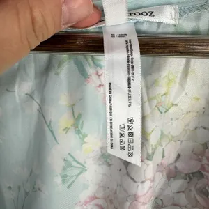 Flora‎ Nikrooz Robe Women XS/S Satin Floral Lounge Wrap Romantic Coquette Fairy thumbnail 3