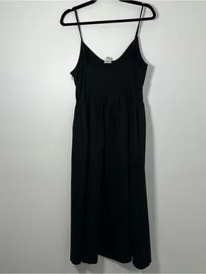Target A New Day Black Midi Dress Size Small NWT Spaghetti Strap Fit & Flare thumbnail 3