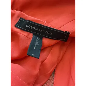 BCBGMAXAZRIA Women Coral‎ Deep V-Neck Cutout Sleeveless Maxi Gown Dress Size 0 thumbnail 5
