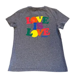 Roots Heathered Gray Love is Love Rainbow Pride Graphic Womens Size Medium thumbnail 2