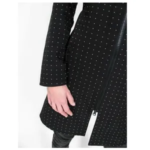 Lululemon Apres Yoga Jacket Black White Polka Dots Mid Length Hoodie thumbnail 8