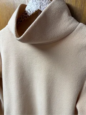 Dudley Stephens Cobble Hill Tunic Turtleneck Vello Fleece Beige Medium thumbnail 6