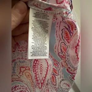 Lauren Ralph Lauren Paisley Pajama Top S thumbnail 4
