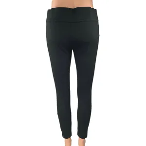 Zara Women's Black Mid Rise Skinny Stretch Trousers Leggings Ankle Pants Size L thumbnail 3