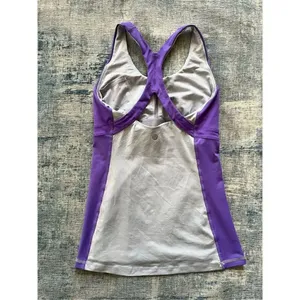 Lululemon Run: Fast Track Athletic Tank Top Cool Breeze / Power Purple Size 4 thumbnail 6
