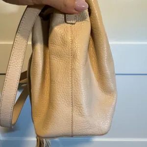 J. Crew Pink Leather Bucket Bag Tassel Enclosure crossbody thumbnail 6