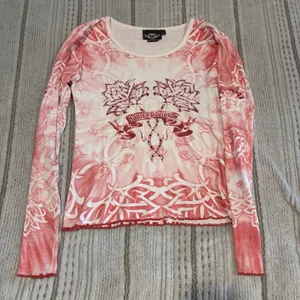 90s Vintage Pink Harley Davidson Long Sleeve T-shirt Size Large thumbnail 2