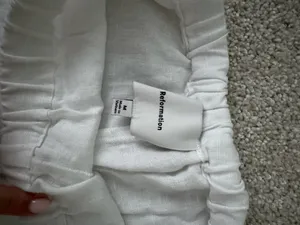 Reformation Olina Linen Pants White thumbnail 4