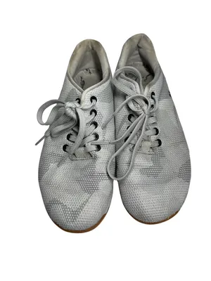NOBULL white gray Frog-Print Trainer Interior W 8.5 M 7 workout weightlifting thumbnail 3