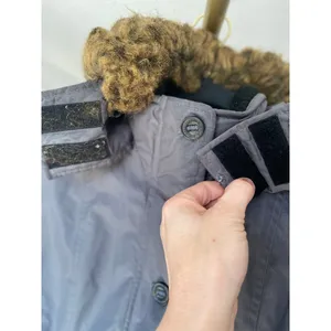 Abercrombie & Fitch A&F Premium Arctic Parka Gray Faux Fur Hood XXS Coat Utility thumbnail 8