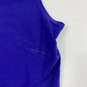 Athleta Tank Top Womens XXS Blue Mock Turtleneck Sleeveless Cotton Blend Stretch thumbnail 2