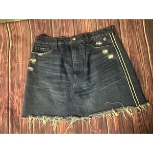 Abercrombie Fitch Natural Rise Vintage A Line Denim Skirt Size 14 thumbnail 4