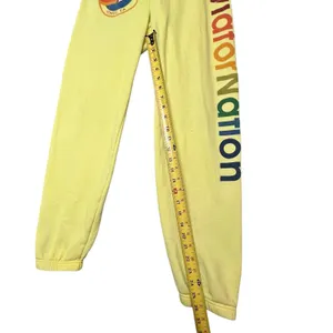 Aviator Nation Sweatpants Womens Small Yellow Rainbow Logo Fleece Jogger USA thumbnail 6