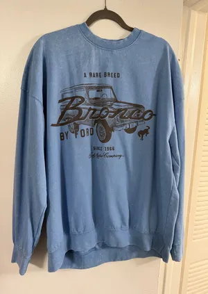 Blue Ford Bronco crewneck sweatshirt Size XL thumbnail 1
