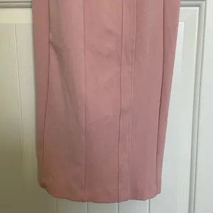 NEW ZARA women’s light‎ pink off shoulder bodycon back slit maxi dress XS thumbnail 3